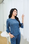 Bộ linen dài tay nẹp trước GK77